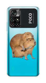 Чехол на Xiaomi Poco M4 Pro 5G/Redmi Note 11S 5G "Капибара с ножом" Case Place