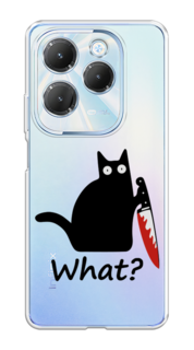 Чехол на Infinix Hot 40 Pro "Котик с ножом" Case Place