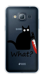 Чехол на Samsung Galaxy J3 2016 "Котик с ножом" Case Place