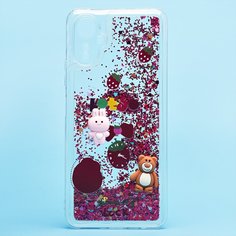 Чехол Tecno Camon 19 Neo (CH6i) силиконовый 3D игрушки <бордовый> Promise Mobile