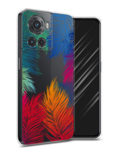 Чехол Awog на OnePlus Ace / ВанПлас Ace "Рамка из перьев"