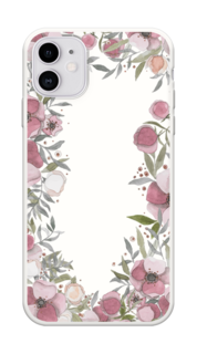 Чехол Awog на Apple iPhone 11 / Айфон 11 "Розовая цветочная рамка"