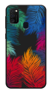 Чехол Awog на Samsung Galaxy M21/M30s "Рамка из перьев"