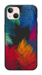 Чехол Awog на Apple iPhone 13 / Айфон 13 "Рамка из перьев"