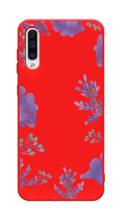 Чехол Awog на Samsung Galaxy A30s/A50 "Сиреневая цветочная рамка"