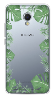Чехол Awog на Meizu MX6 "Листья папоротника рамка"