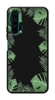 Чехол Awog на Honor 20 Pro "Листья папоротника рамка"