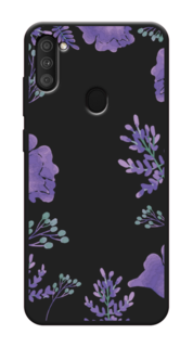 Чехол Awog на Samsung Galaxy M11 / Самсунг M11 "Сиреневая цветочная рамка"