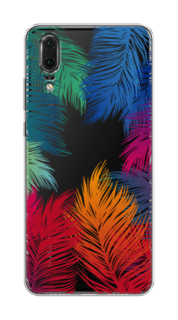 Чехол Awog на Huawei P20 "Рамка из перьев"