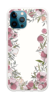Чехол Awog на Apple iPhone 12 Pro Max / Айфон 12 Pro Max "Розовая цветочная рамка"