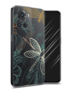 Чехол Awog на OnePlus Ace / ВанПлас Ace "Тени стрекоз"
