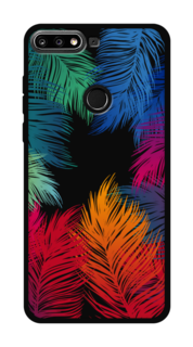 Чехол Awog на Honor 7C Pro "Рамка из перьев"