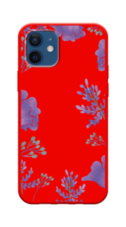Чехол Awog на Apple iPhone 12 / Айфон 12 "Сиреневая цветочная рамка"