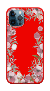 Чехол Awog на Apple iPhone 12 Pro Max / Айфон 12 Pro Max "Розовая цветочная рамка"