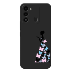Чехол Awog "Платье из бабочек" для Tecno Spark 8C