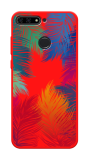 Чехол Awog на Honor 7A Pro "Рамка из перьев"