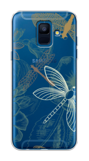 Чехол Awog на Samsung Galaxy A6 "Тени стрекоз"