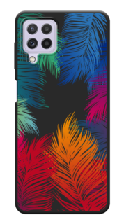 Чехол Awog на Samsung Galaxy A22 / Самсунг A22 "Рамка из перьев"