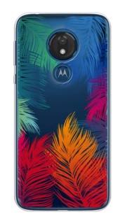 Чехол Awog на Motorola Moto G7 / Моторола Мото G7 "Рамка из перьев"
