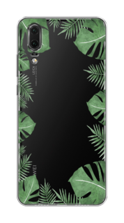 Чехол Awog на Huawei P20 "Листья папоротника рамка"