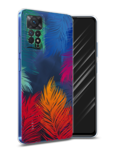 Чехол Awog на Xiaomi Redmi Note 11 Pro/11 Pro 5G/11E Pro "Рамка из перьев"