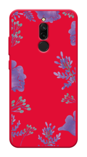 Чехол Awog на Xiaomi Redmi 8 "Сиреневая цветочная рамка"