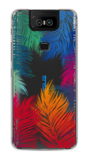 Чехол Awog на Asus Zenfone 6 ZS630KL "Рамка из перьев"