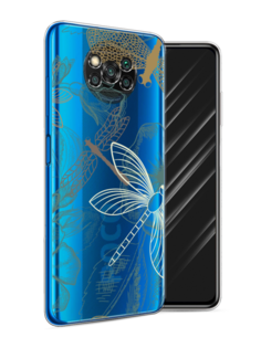 Чехол Awog на Poco X3 NFC "Тени стрекоз"