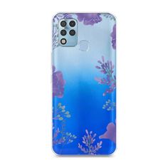 Чехол Awog на Infinix Hot 11 G37 "Сиреневая цветочная рамка"