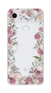Чехол Awog на Google Pixel 3A XL "Розовая цветочная рамка"