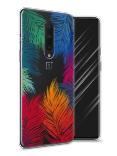 Чехол Awog на OnePlus 8 / ВанПлас 8 "Рамка из перьев"