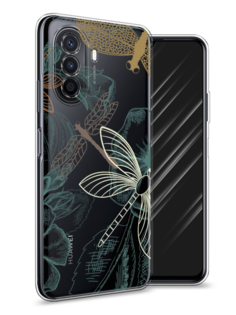 Чехол Awog на Huawei Nova Y70 "Тени стрекоз"