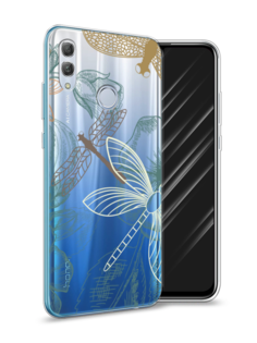 Чехол Awog на Huawei P Smart 2019 "Тени стрекоз"
