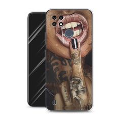 Чехол Awog на Realme C25Y "Девушка с татуировками"