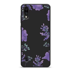 Чехол Awog на ZTE Blade A5 (2019) / ЗТЕ Блэйд A5 (2019) "Сиреневая цветочная рамка"