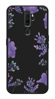 Чехол Awog на Oppo A5/A9 2020 "Сиреневая цветочная рамка"