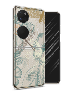 Чехол Awog на Huawei P50 pocket "Тени стрекоз"