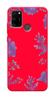 Чехол Awog на Honor 9A "Сиреневая цветочная рамка"
