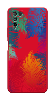 Чехол Awog на Honor 10X Lite "Рамка из перьев"