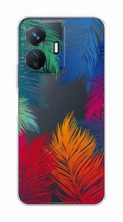 Чехол Awog на Vivo Y77e "Рамка из перьев"