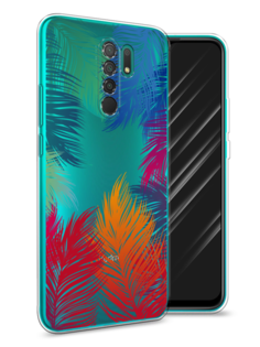 Чехол Awog на Xiaomi Redmi 9 "Рамка из перьев"