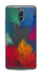 Чехол Awog на Meizu M6 Note "Рамка из перьев"