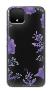Чехол Awog на Google Pixel 4 "Сиреневая цветочная рамка"