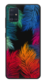 Чехол Awog на Samsung Galaxy A51 "Рамка из перьев"