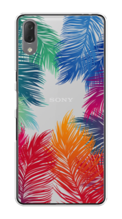 Чехол Awog на Sony Xperia L3 "Рамка из перьев"