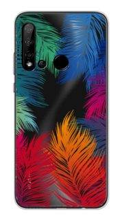Чехол Awog на Huawei Nova 5i "Рамка из перьев"