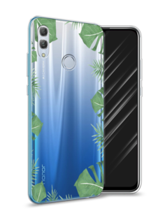 Чехол Awog на Huawei P Smart 2019 "Листья папоротника рамка"