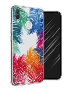 Чехол Awog на Huawei P Smart Plus "Рамка из перьев"