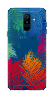 Чехол Awog на Samsung Galaxy A6 + "Рамка из перьев"