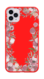 Чехол Awog на Apple iPhone 11 Pro Max / Айфон 11 Pro Max "Розовая цветочная рамка"